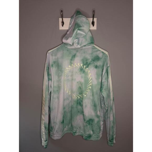 Nike Icon Clash Full Zip Long Sleeve Tie Dye Mesh Hoodie Jacket Green Womens Med - Picture 5 of 13